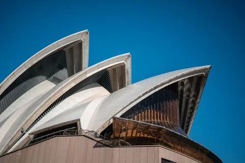 Partial view of the Sydney opera house building in Australia on a sunny day Fotos de archivo