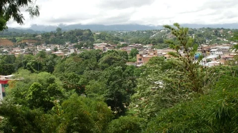 Partial view of Tarapoto City, Peru Video stock 80438262