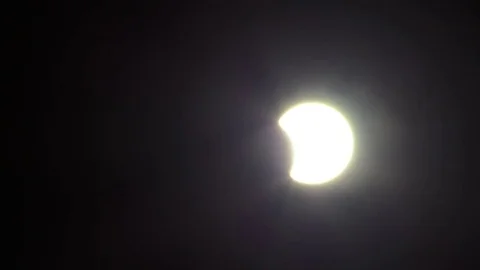 Partial world wide solar eclipse footage taken on Aug. 21st, 2017! Stock Footage 79106610