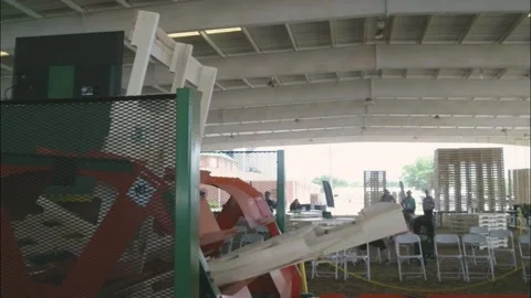 Partially Assembled Pallets Stock Footage 201624893