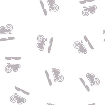 Partially cloudy weather glyph vector seamless pattern イラスト素材