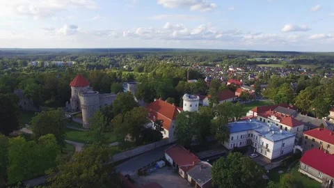 Partially Collapsed Cesis Medieval Castle Stock Footage 263039592