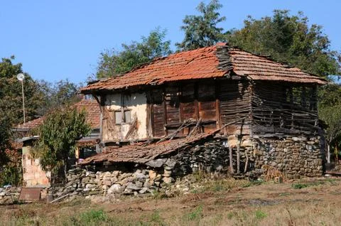Partially damaged house Stock Photos