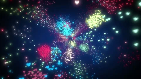 Partical heart Stock Footage 131270136