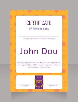 Participant certificate design template Stock Illustration