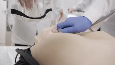 Participants learn essential first aid skills Video stock 281363813