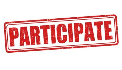 Participate sign or stamp Stock Illustration