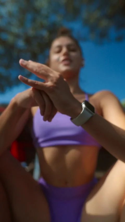 Participating in a Fitness Training Session in an Invigorating Outdoor Setting Stock Footage 313564833
