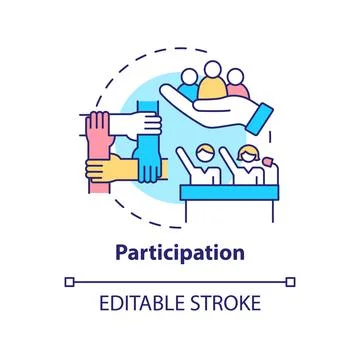 Participation concept icon 스톡 일러스트