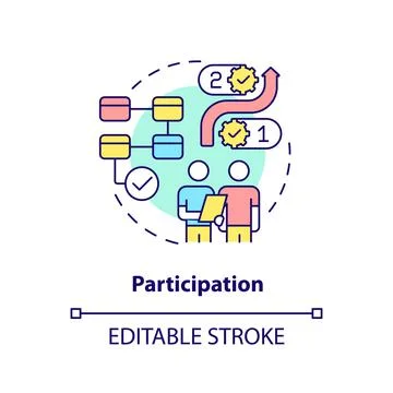 Participation concept icon Stock Illustration