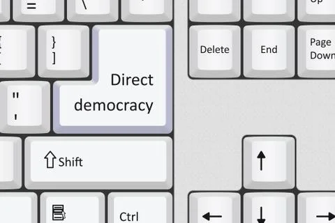 Participation in direct democracy Stock Illustration