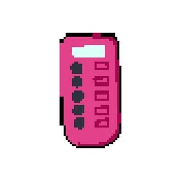 Participation voting clicker pixel art vector illustration Stock Illustration