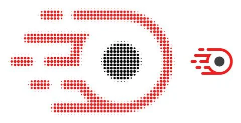 Participle Motion Halftone Dot Icon Illustrazione stock