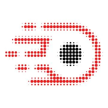 Participle Motion Halftone Dotted Icon Stockillustratie