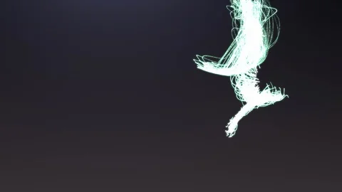 Particle abstract animation. Background light animation Vídeo Stock 120594479