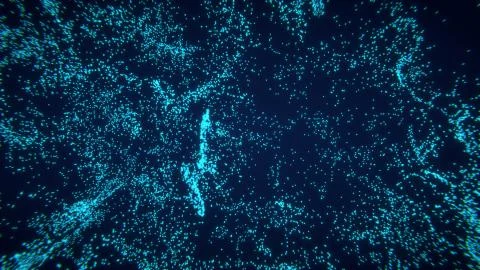 Particle abstract blue background. Technology background, from series best co 库存插图