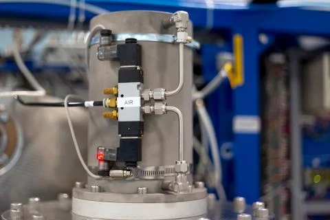 Particle accelerator, the machine study the particles, a powerful computer in Stock Photos