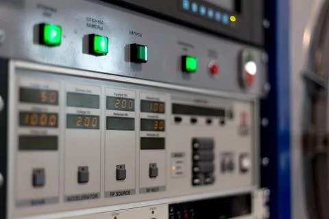 Particle accelerator, the machine study the particles, a powerful computer in Stock Photos