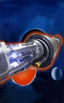 Particle Accelerator Poster Illustrazione stock