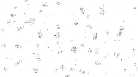 Particle and molecule simulation in 2D made with Javascript Stock Footage 171684390