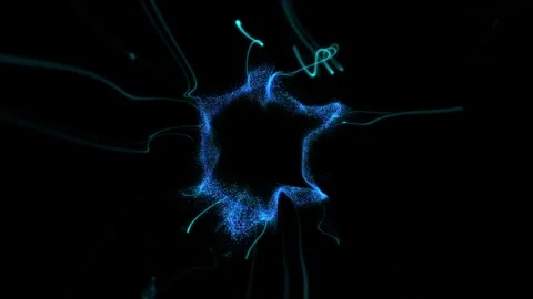 Particle Animation. Abstract Particles Motion. Flowing Particles. Light Particle Stock Footage 343906656
