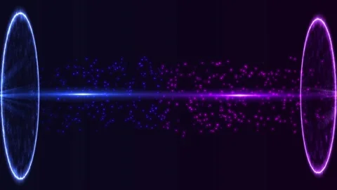Particle animation. Animating portals from which particles come out. the anim Stock Footage 308114471