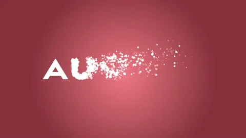 Particle Animation August Text Template Stock Footage 209269977