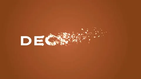 Particle Animation December Text Template Stock Footage 209270137