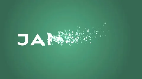 Particle Animation January Text Template Stock Footage 209269552