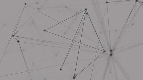 Particle Animation, Network, Connection Movement (3D Rendering) 動画素材 121376838