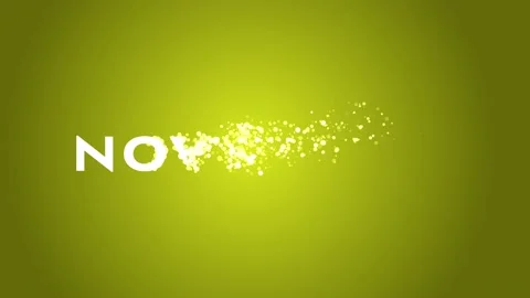 Particle Animation November Text Template Stock Footage 209270128