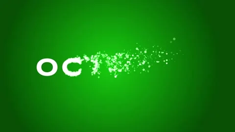 Particle Animation October Text Template Stock Footage 209270110