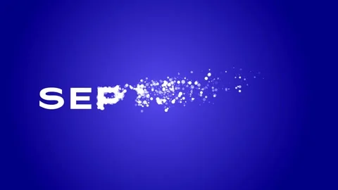 Particle Animation September Text Template Stock Footage 209269988