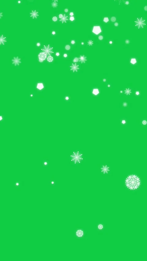 Particle animation of white snowflake falling down isolated on green screen Stock Footage 256627475