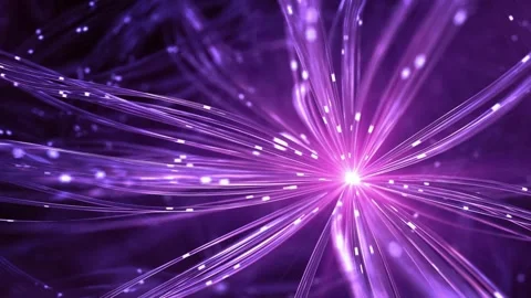 Particle beam stream, digital data flow. Dynamic pattern with power rays and Stock Footage 334022759
