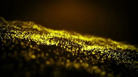 Particle BG Yellow Video stock 145761811