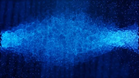Particle blue abstract lights form Stock Footage 91022309