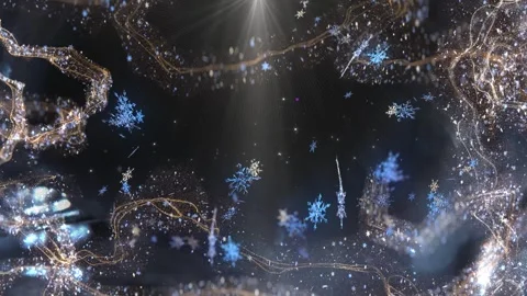 Particle Blue Snow flakes Effects | Video Effects Overlay Vídeos de archivo 295280693