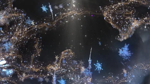 Particle Blue Snow flakes Effects | Video Effects Overlay Vídeos de archivo 295280694