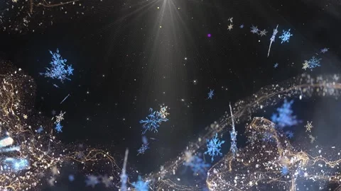 Particle Blue Snow flakes Effects | Video Effects Overlay Stock Footage 295280704