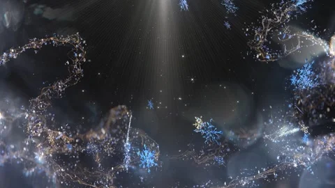 Particle Blue Snow flakes Effects | Video Effects Overlay Stock Footage 295280709