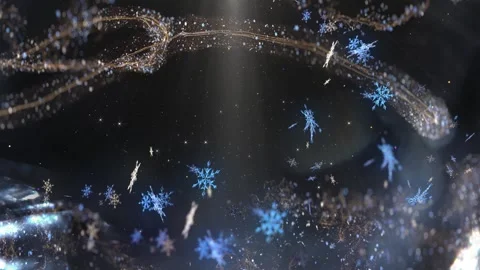 Particle Blue Snow flakes Effects | Video Effects Overlay Stock Footage 295280818