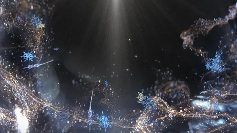 Particle Blue Snow flakes Effects | Video Effects Overlay Stock Footage 295281440
