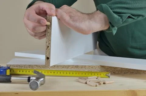 Particle Board and Elements Stock Photos