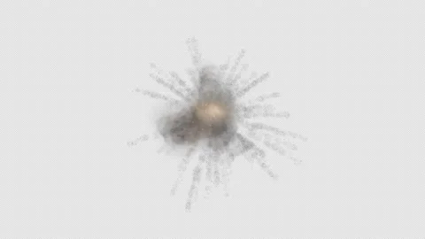 Particle bomb firework sparkle explode have particle and smoke dynamic realis Video stock 139385728