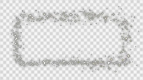 Particle Border Sparkle Rectangle Magical Loop Stock Footage 323287154