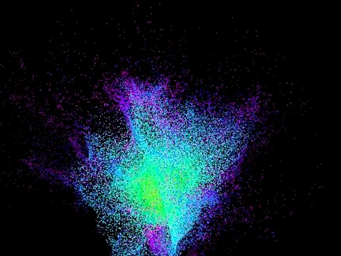 Particle burst, artwork イラスト素材