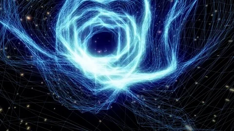 Particle cave blue Stock Footage 78623574