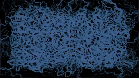 Particle Cloud Perlin Flow Field Generative Color Accent Black Background 4K Stock Footage 340386723