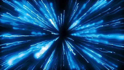 Particle Collision Acid Blue Stock Footage 71845075